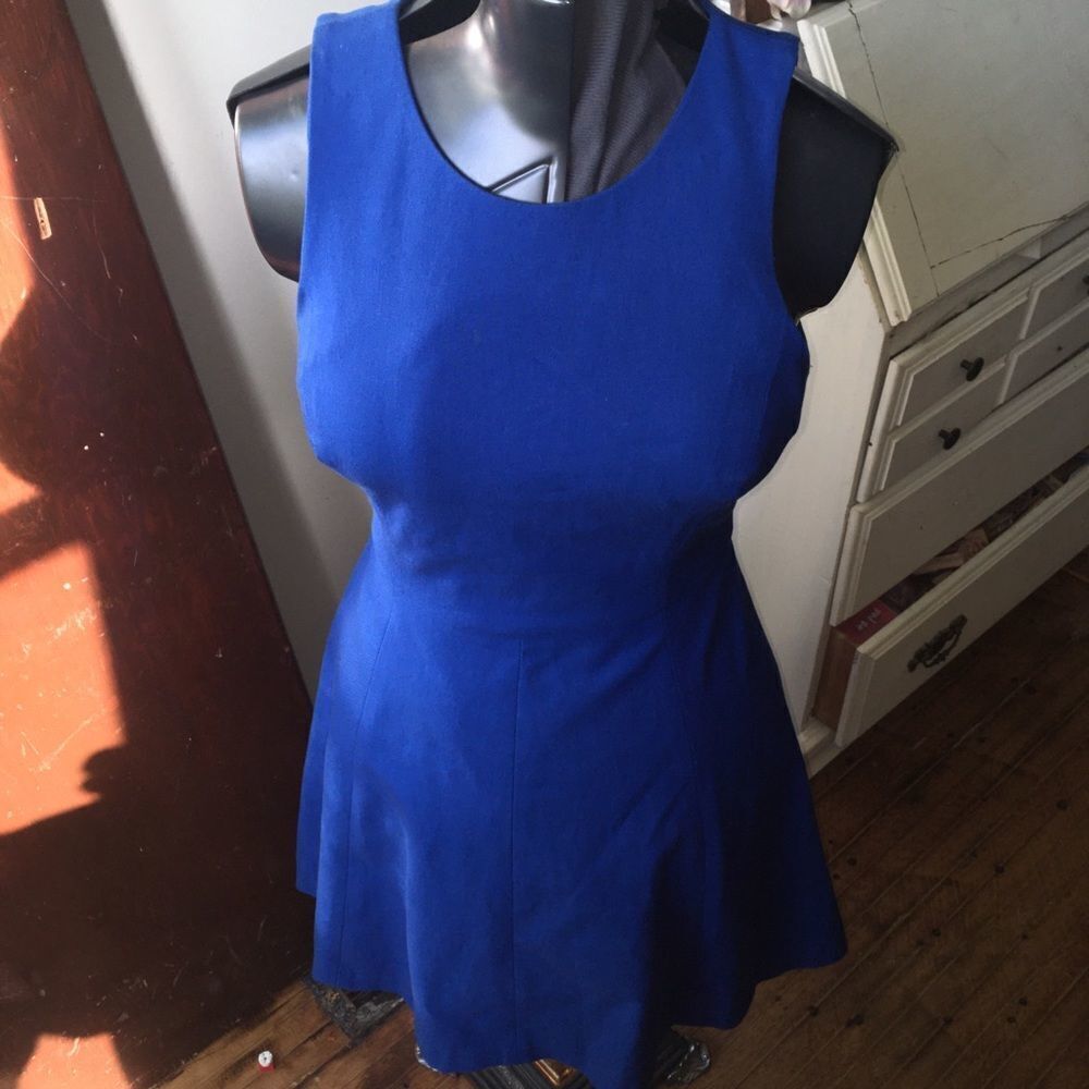 Banana Republic fit & flare royal blue skater dress